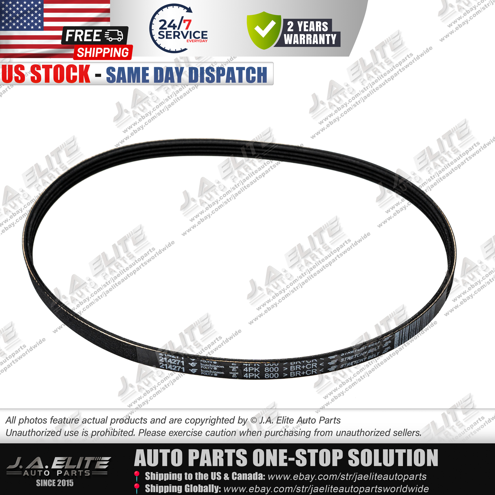 Genuine Water Pump Drive Belt fits Maserati Quattroporte GranTurismo GC 214271