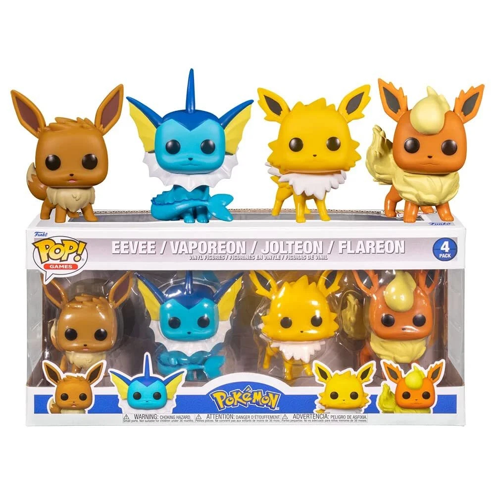 Funko Pop! Pokemon - Ultimate 4-Pack Eevee, Vaporeon, Jolteon, Flareon