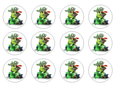 PLANTS VS ZOMBIES 12 x edible Cake decoration cupcake toppers A4 Icing ...