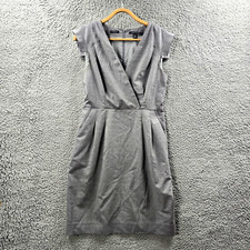 Banana Republic Womens Pencil Dress Size 8 Grey Wool Blend Sleeveless V-Neck