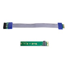 NVME AHCI NGFF M-keySSD to PCI-E 3.0 1x x1 Adapter with Cable Male to Female
