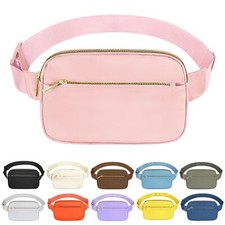 Pink Fashion Fanny Bag Waist Pack Adjustable Belt Unisex Crossbody Travel