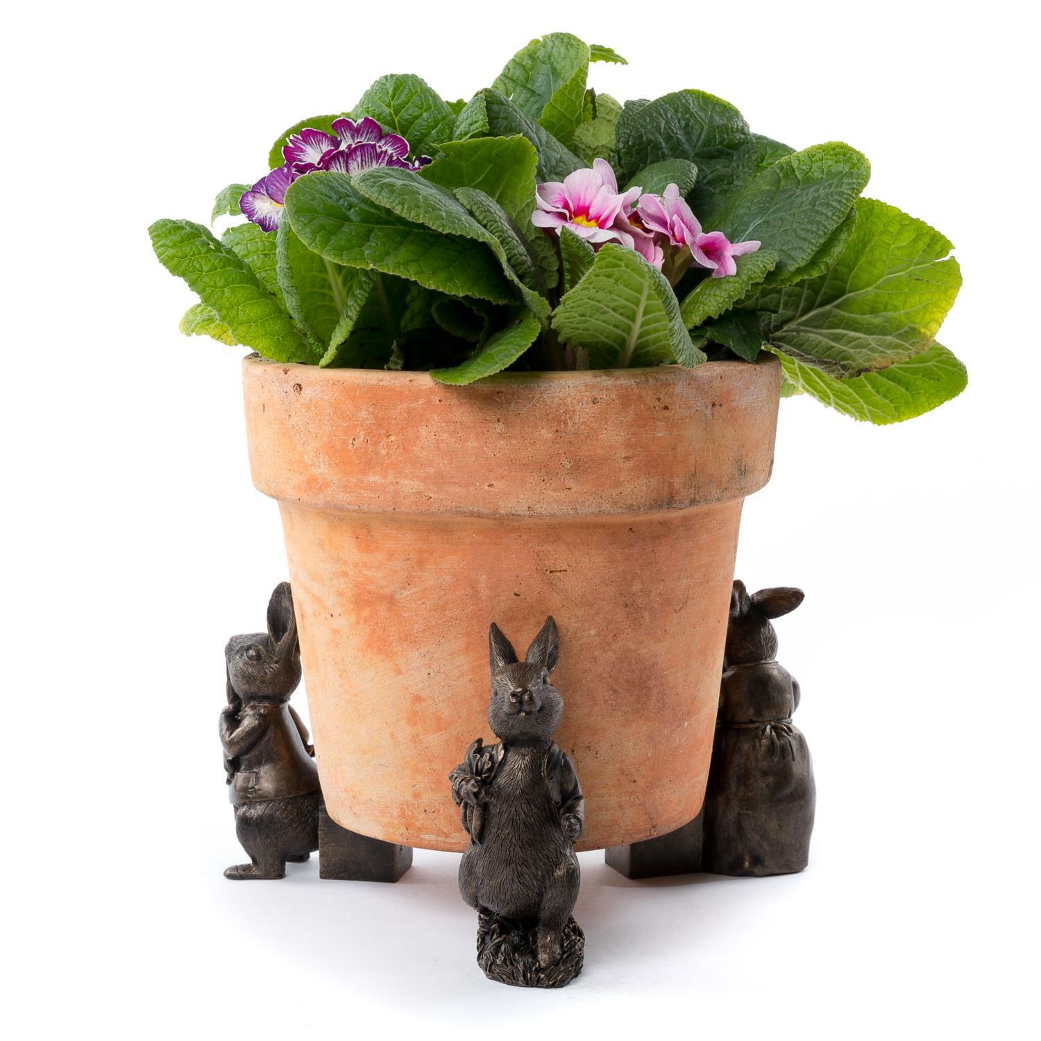 Plant Pot Feet Garden Decor Ornament Plant Pot Risers Peter Rabbit Mrs Rabbit