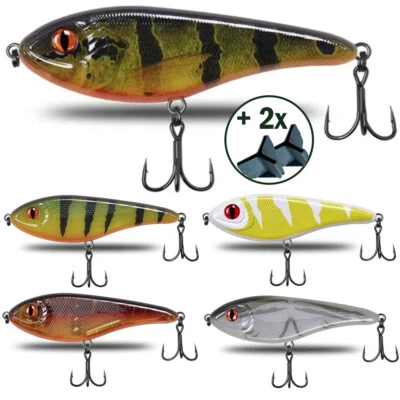 PERCH`N PIKE Hecht Jerkbait 15 cm I 80 g I langsam sinkend I Hardbait Hechtköder Kunstköder