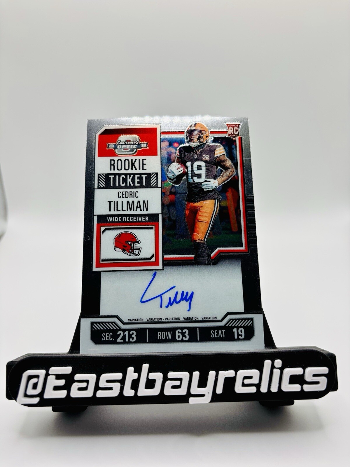 2023 Panini Contenders Optic #104 Cedric Tillman Variation Rookie Ticket Auto