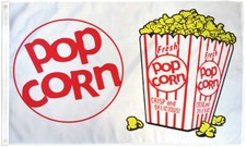 Popcorn Flag 3x5ft Pop Corn Banner Sign Concessions Food Service Snack Flag