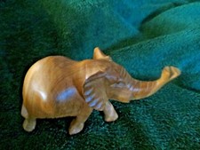Carved wood Kenyan Elephant With Life Like Features