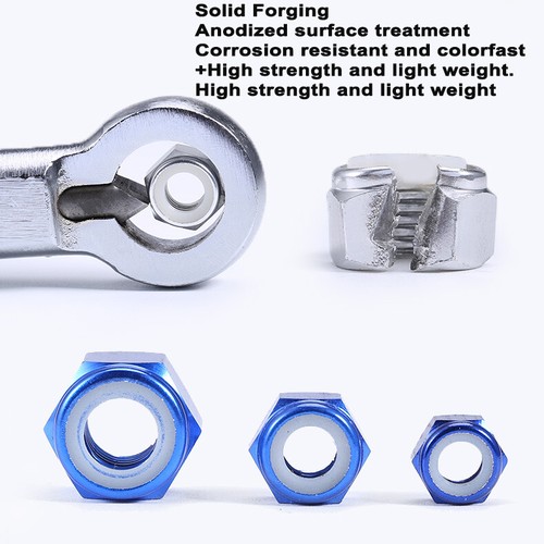 Alu Selbstsichernde Stop-Muttern DIN 985 Aluminium Sechskantmuttern M2 M3 M4 M5 - Bild 5 von 20