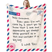 60x50" Grandma Gifts Throw Blanket Birthday Presents from Grandchildren