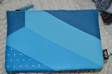 2x June 2019 Bag Light Blue Makeup Cosmetic Bag  TETRIS block zipper