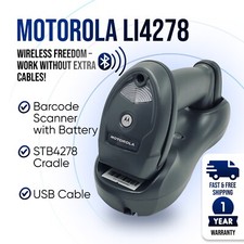 Motorola LI4278 Barcode Scanner w/STB4278 Cradle USB Cable - 1 YEAR WARRANTY