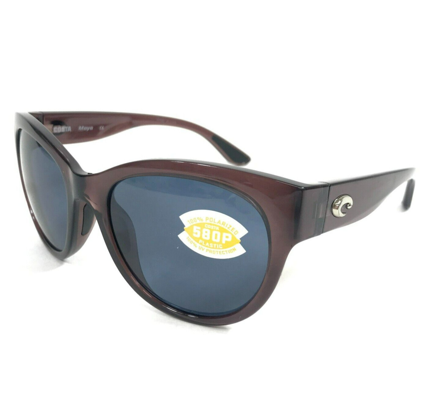 Солнцезащитные очки Costa Maya 06S9011-0555 в фиолетовой круглой оправе с серыми линзами 580P