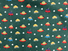 Cotton SpaceShip Print Fabric Approx 1.4 x 9.4 Meters