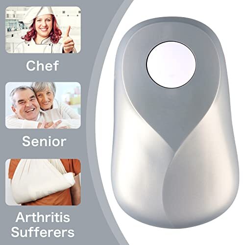 Electric Can Opener No Sharp Edge with Push Button Kitchen Tool for