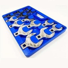 Crow's Foot Spanner Set, 14pc, 1/2" Drive, 27-50mm, Come With Carry Case