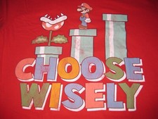 Super Mario - Vintage T-Shirt - 'Choose Wisely' Kool Logo - Size Large  7 of 10