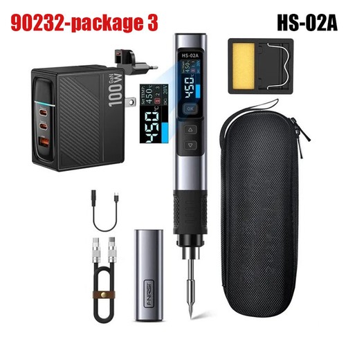 Soldador portátil de temperatura constante FNIRSI HS-02A 100 W - Imagen 5 de 18