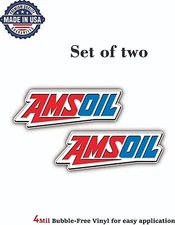 AMSOIL RACING MOTOR OIL VINYL DECAL STICKER CAR BUMPER 4MIL BUBBLE FREE US MADE