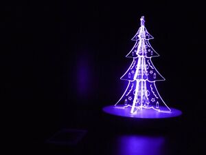 Albero Di Natale 3d.Albero Di Natale 3d A Led Multicolore In Plexiglass Con Telecomando Ebay