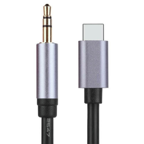 Adaptador de cable de audio estéreo estéreo para auriculares de 3,5 mm conector auxiliar a USB-C tipo C para automóvil - 1 m - Imagen 6 de 6