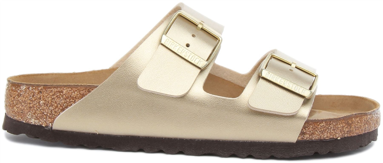 PANTOFOLA D’ORO Birkenstock Arizona Bs sandalo Birko Flor regolabile oro donna UK 3 8
