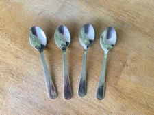 4 Sheffield Stainless Steel England 4-3/4" Baby Spoons SFC1? VGUC