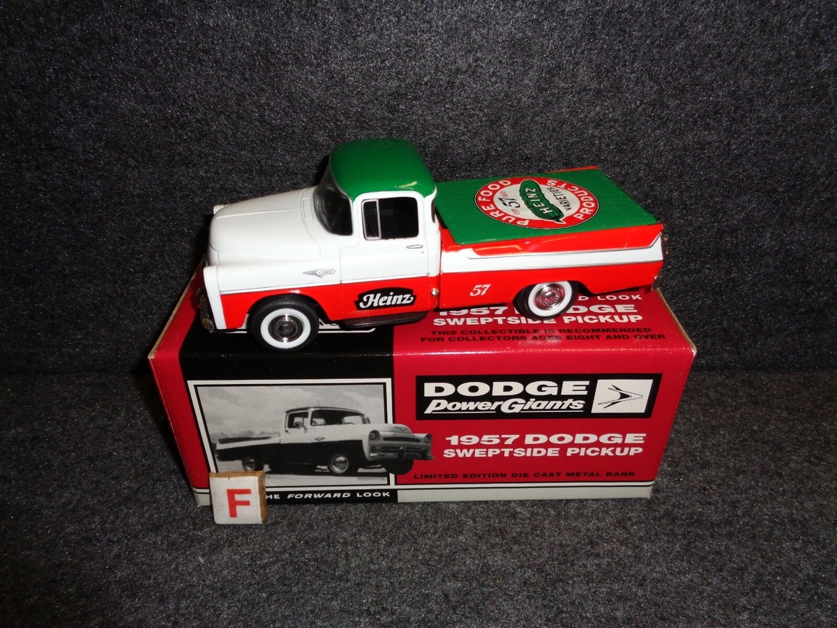 1957 DODGE PICKUP TRUCK SWEPTSIDE COVERED BED 1:25 DIECAST HEINZ