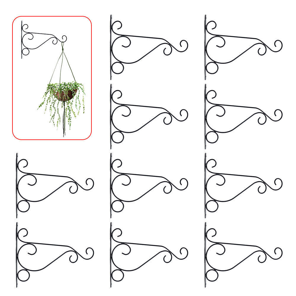 10x Iron Plant Hanger Bird Brackets Hanging Planters Flower Basket