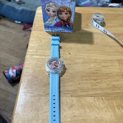 Elsa & Anna Accutime Disney Frozen Watch Rhinestone Girl's Wristwatch  GUC