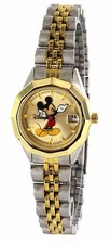 Disney Mickey Mouse MCK342 Classic 'Moving Hands' Two-Tone Bracelet Watch