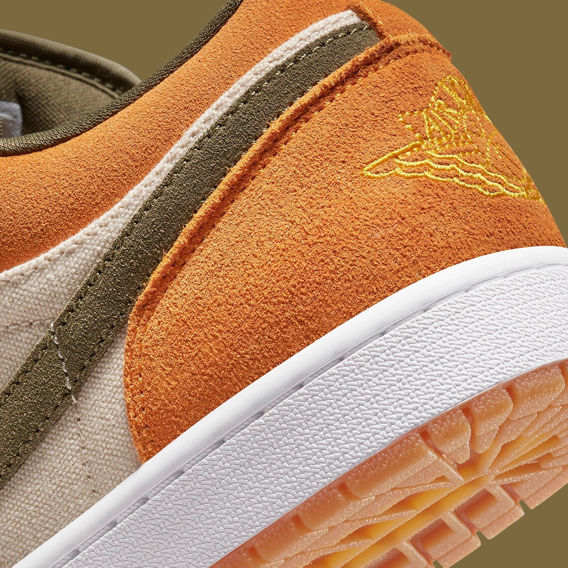Nike Jordan 1 Low Ceramic Orange Olive 8.5 DH6931-102 Green