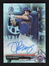 Quinn Brodey 2017 Bowman Draft Chrome Draft Pick Refractor #/499 Auto #CDA-QB