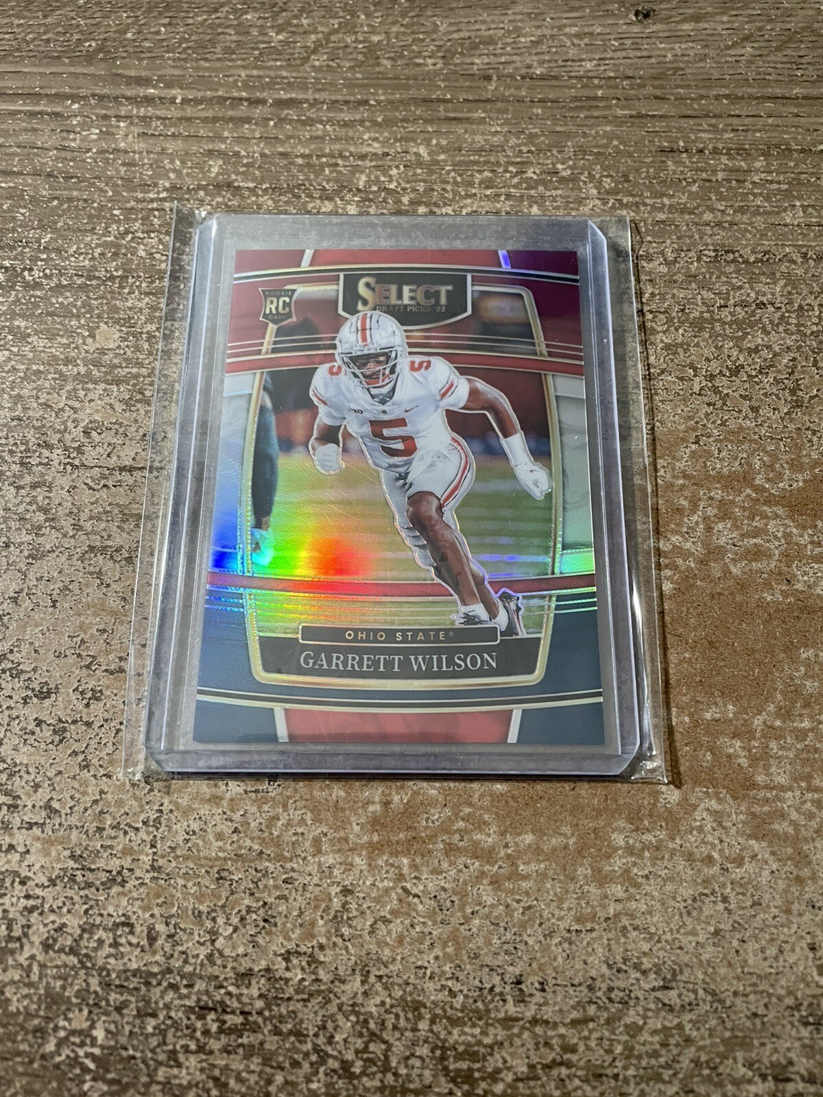 2022 Select Draft Picks Garrett Wilson RC #4 Concourse Tri-Color Prizms #’D/199