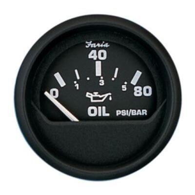 #ad Faria 12803 Euro 2quot; Oil Pressure Gauge 80 PSI F12803 $45.00