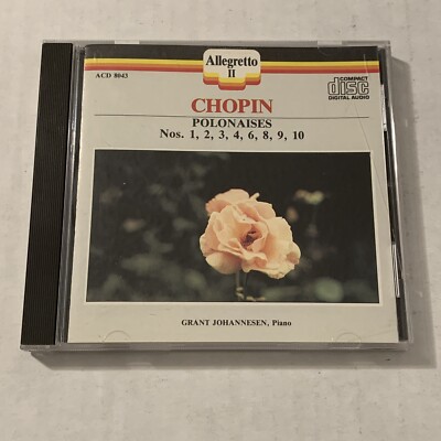 Chopin Polonaises 1 2 3 4 6 8 9 10 CD Grant Johannesen Piano 1988 Allegretto II