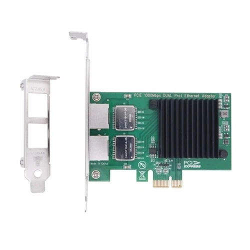 PCIe Networking Card Gigabit Ethernet Networking Adapter 2xRJ45 Supports for