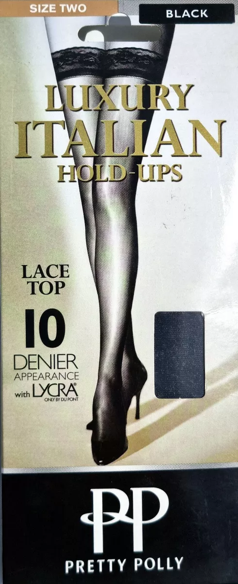 Pretty polly hold ups lace top cheap