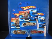 ** HOT WHEELS BULLY GOAT OFF TRACK NERVE HAMMER SET OF 3 FTE WHEELS