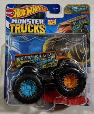 NEW 2024 Hot Wheels Monster Trucks TOO S'COOL with Crash Car