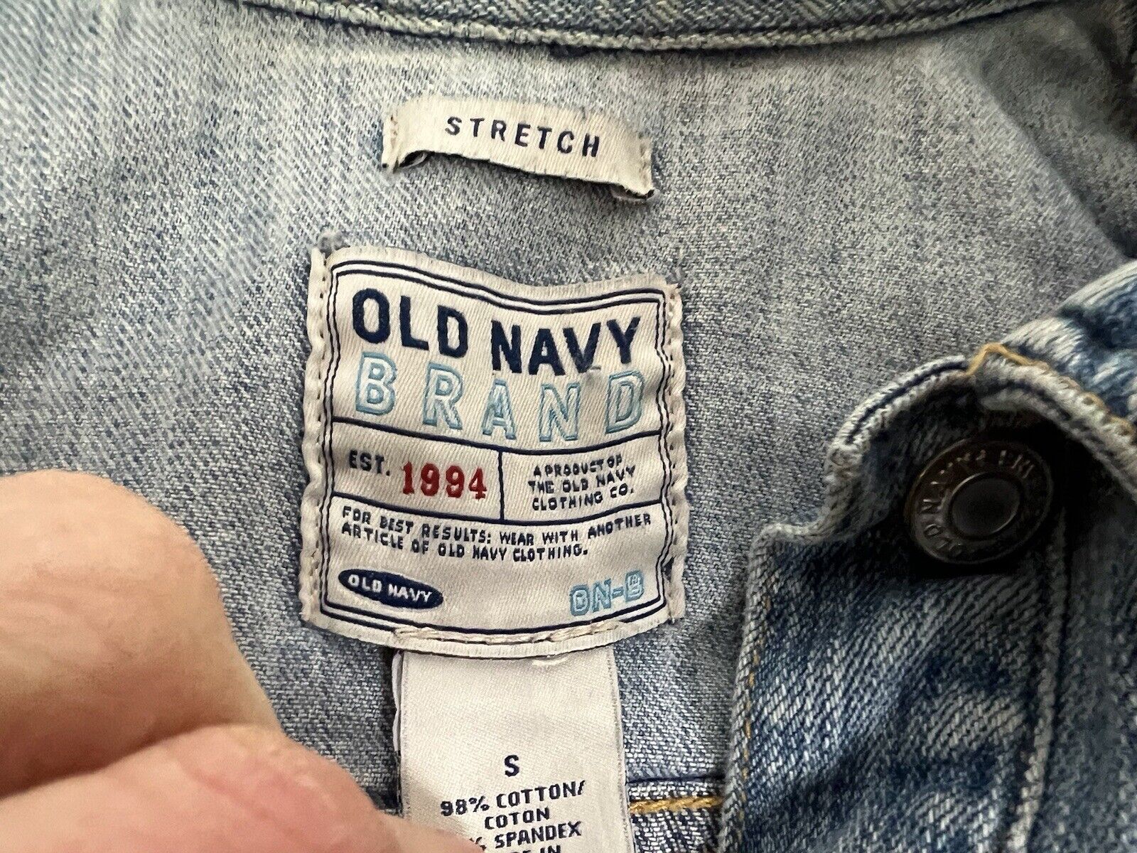Old Navy Jacket Womens Small Blue Jean Denim Coat… - image 6