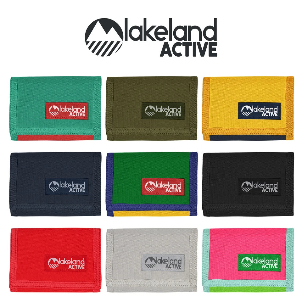 Lakeland Active Stowbank Trifold Canvas Wallet Travel Coin Purse Credit Card