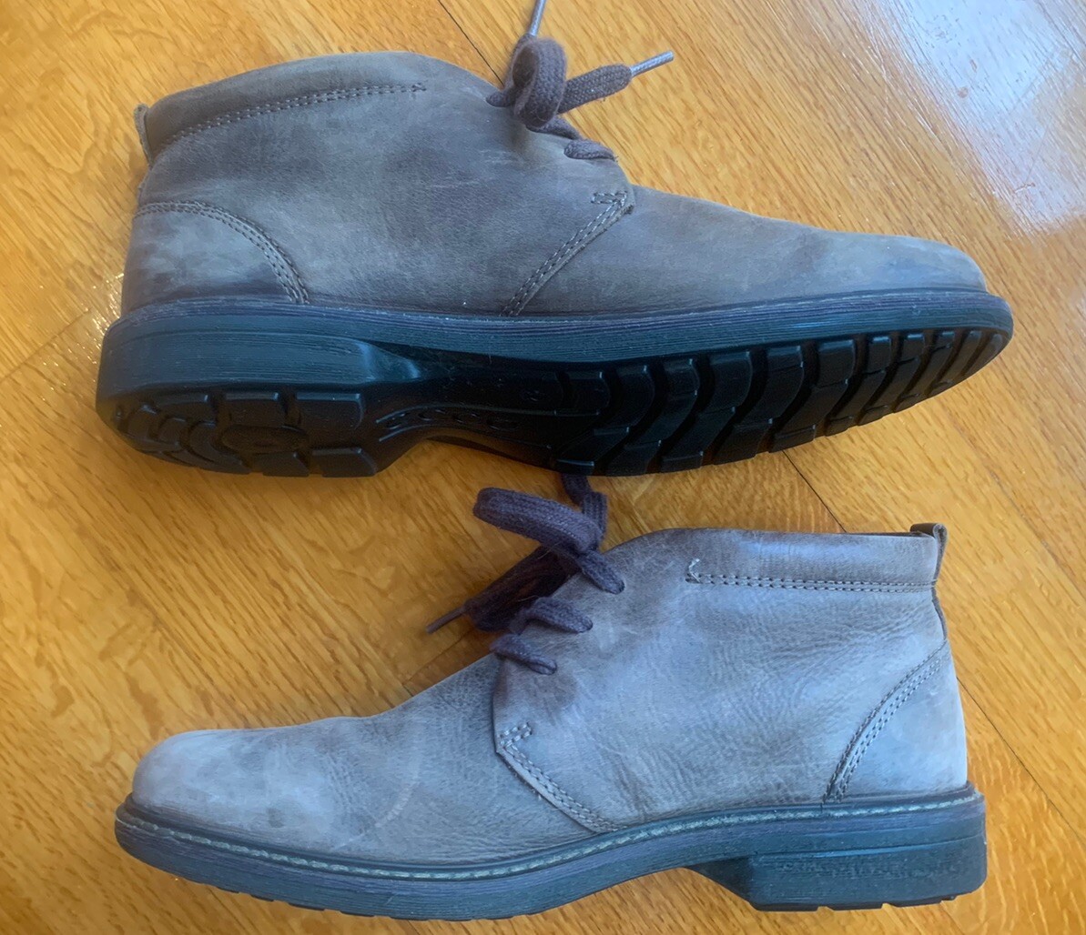 ECCO Goretex Chukka Boots Comfort Shoes Brown Leather Men display picture 2