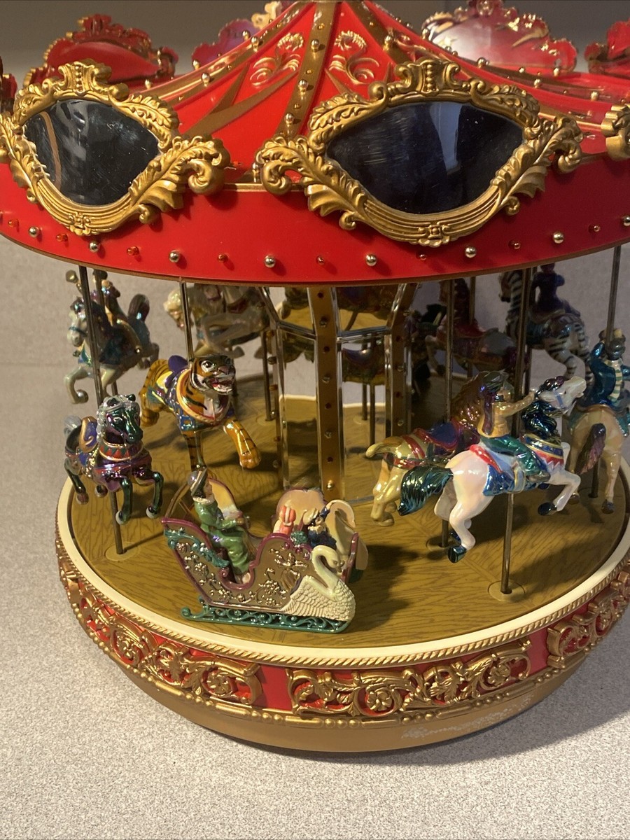 Mr. Christmas Gold Label Marquee Merry Go Round Carousel #24010-W