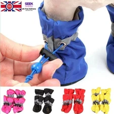 4Pcs Anti Slip Anti Wear Protective Dog Shoes Rain Boots Pet Socks Booties Soft