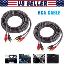 RCA Audio Cable Twisted Pair with Noise Reduction Interconnect Amp Wire Lot