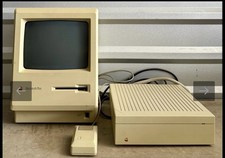 Vintage Apple Macintosh 1MB Computer with Apple 20SC External Hard Drive  Mouse