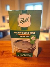 Ball Wide Mouth Lids & Bands BPA Free set of 12 New Sealed