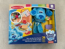 New Melissa  Doug Blues Clues and You 36 Piece Share With Blue Picnic Play Set.