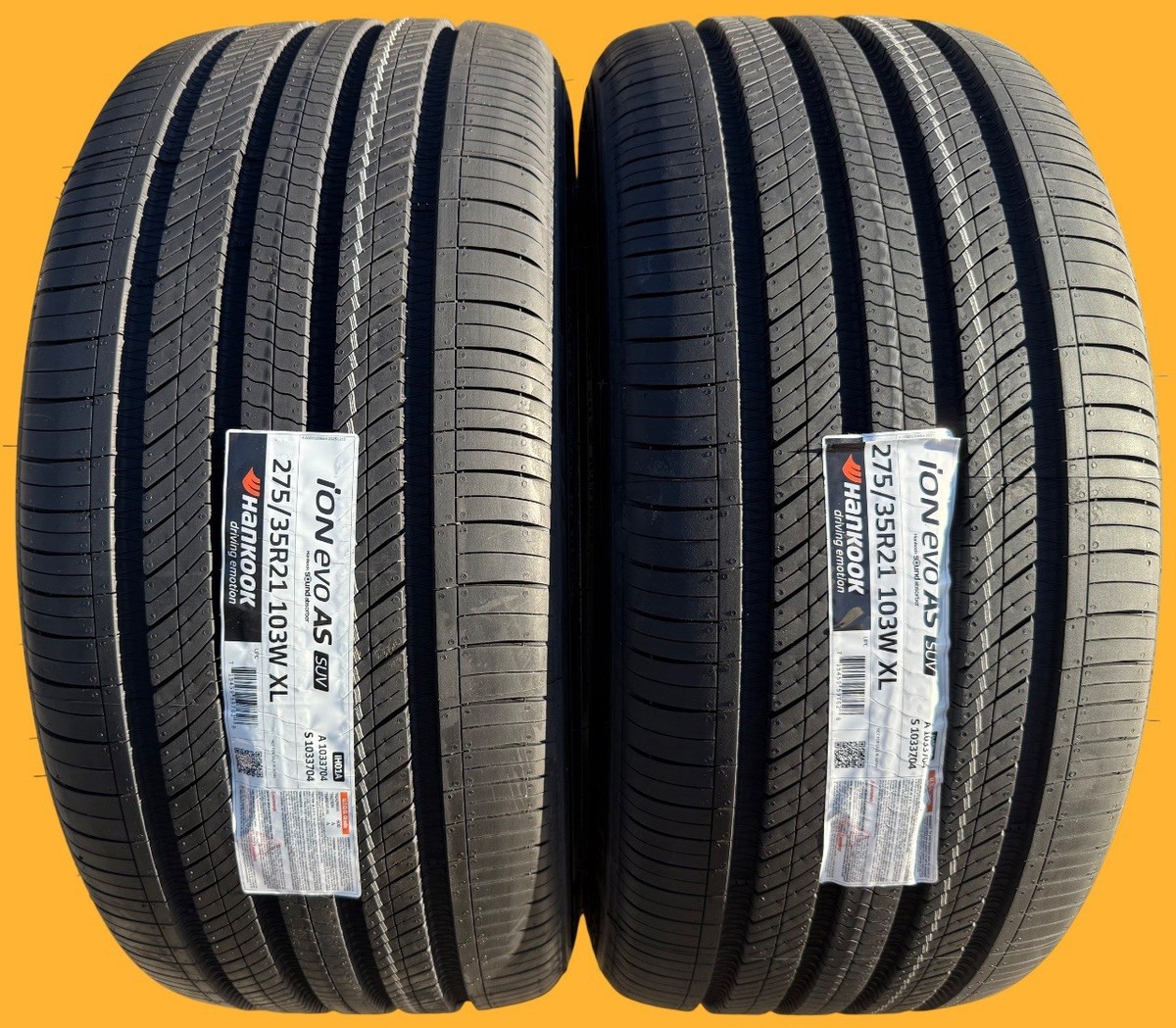TWO NEW 275/35R21 Hankook ION EVO AS SUV Sound Absorber T0 Tesla