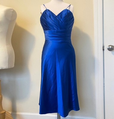 Y2K Fiesta, royal blue midi dress with pleated bodice, XS | eBay